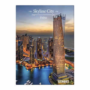 Beírókönyv vonalas STREET A/5 96 lapos Skyline keményfedelű vegyes mintákkal