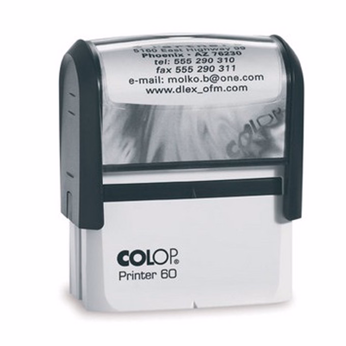 Bélyegző COLOP Printer C60 fekete ház fekete párna Bélyegző COLOP Printer C60 fekete ház fekete párna