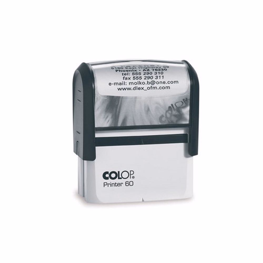 Bélyegző COLOP Printer C60 fekete ház fekete párna Bélyegző COLOP Printer C60 fekete ház fekete párna