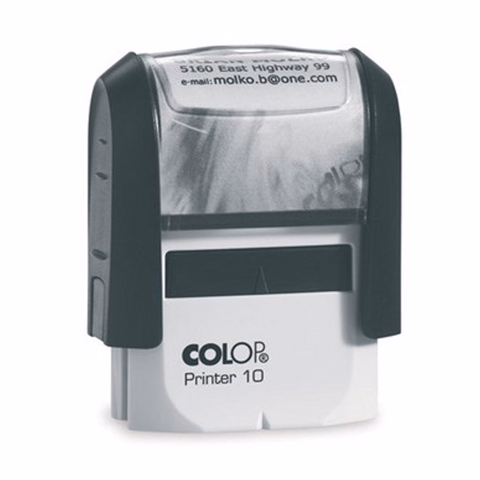 Bélyegző COLOP Printer IQ10 fekete ház fekete párna