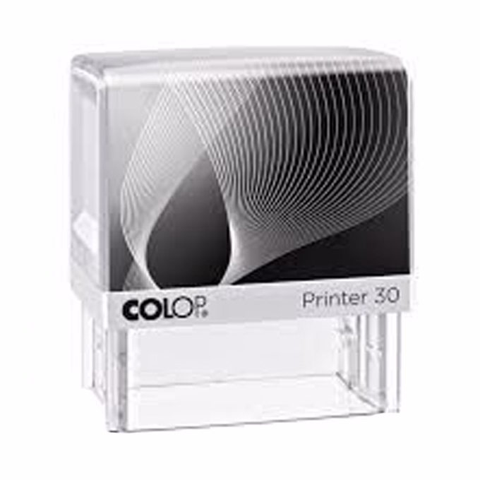 Bélyegző COLOP Printer IQ30 fekete ház kék párnával