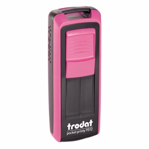 Bélyegző TRODAT Pocket Printy 9512 zseb rózsa ház fekete párna