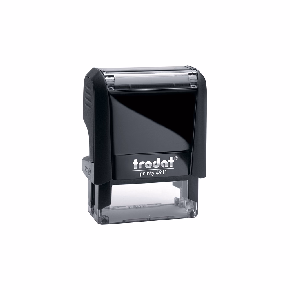 Bélyegző TRODAT Printy 4.0 4911 eco-fekete ház kék párna