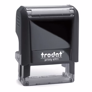 Bélyegző TRODAT Printy 4.0 4911 eco-fekete ház piros párna