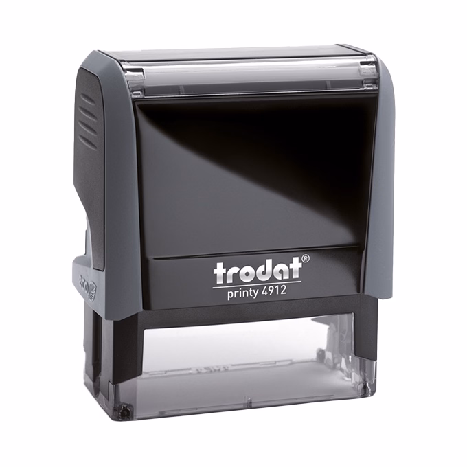 Bélyegző TRODAT Printy 4.0 4912 eco-fekete ház kék párna Bélyegző TRODAT Printy 4.0 4912 eco-fekete ház kék párna