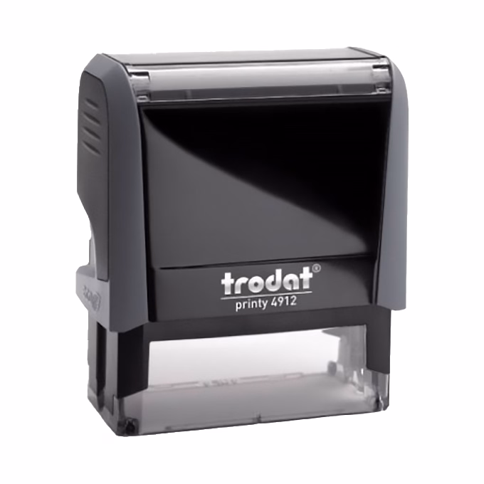 Bélyegző TRODAT Printy 4.0 4912 eco-szürke ház kék párna