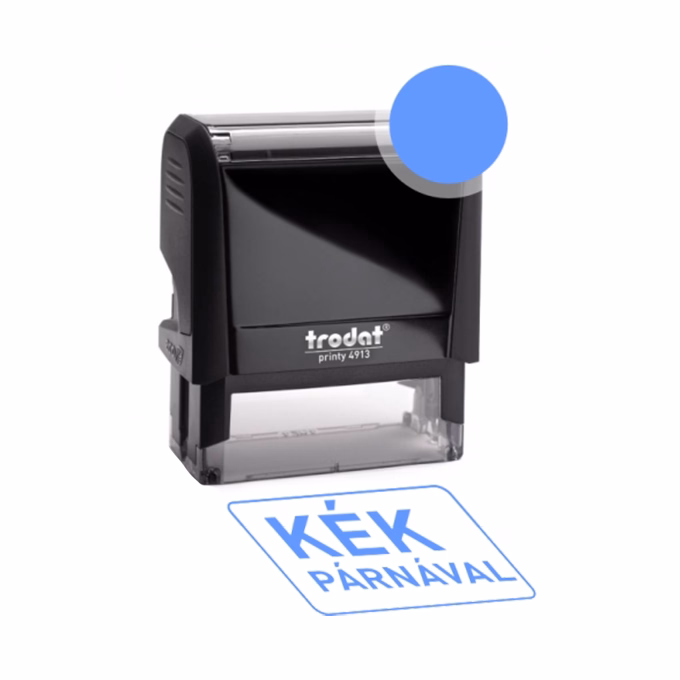Bélyegző TRODAT Printy 4.0 4913 eco-fekete ház kék párna