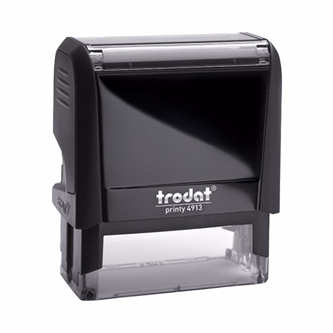 Bélyegző TRODAT Printy 4.0 4913 eco-fekete ház kék párna