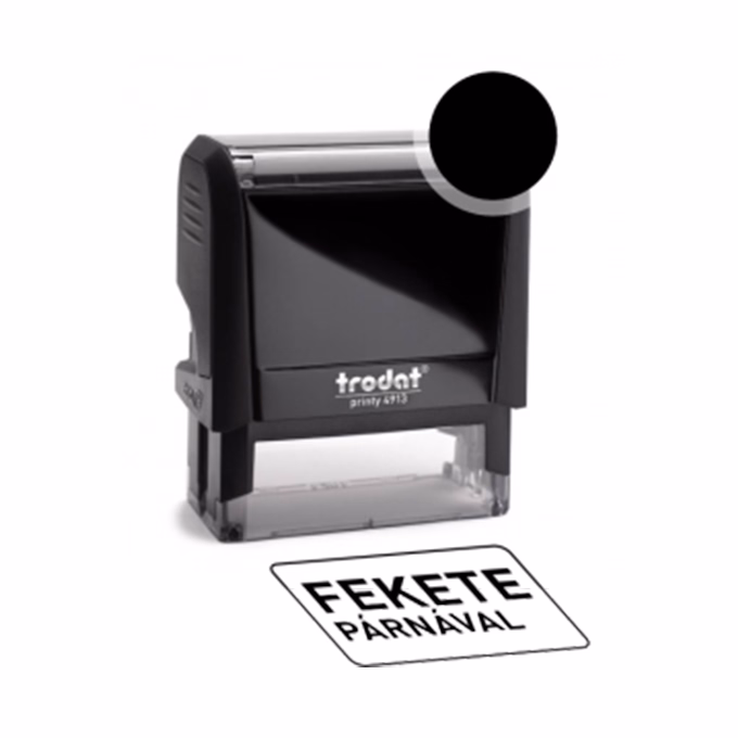 Bélyegző TRODAT Printy 4.0 4913 fekete ház piros párna
