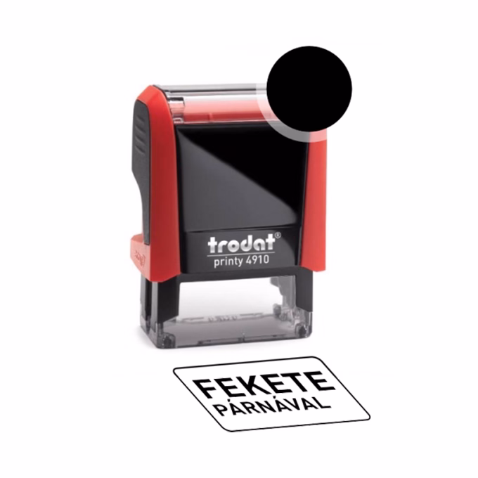 Bélyegző TRODAT Printy 4910 fekete ház piros párna Bélyegző TRODAT Printy 4910 fekete ház piros párna