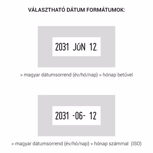 Bélyegző dátum COLOP Printer S260 fekete ház fekete párna