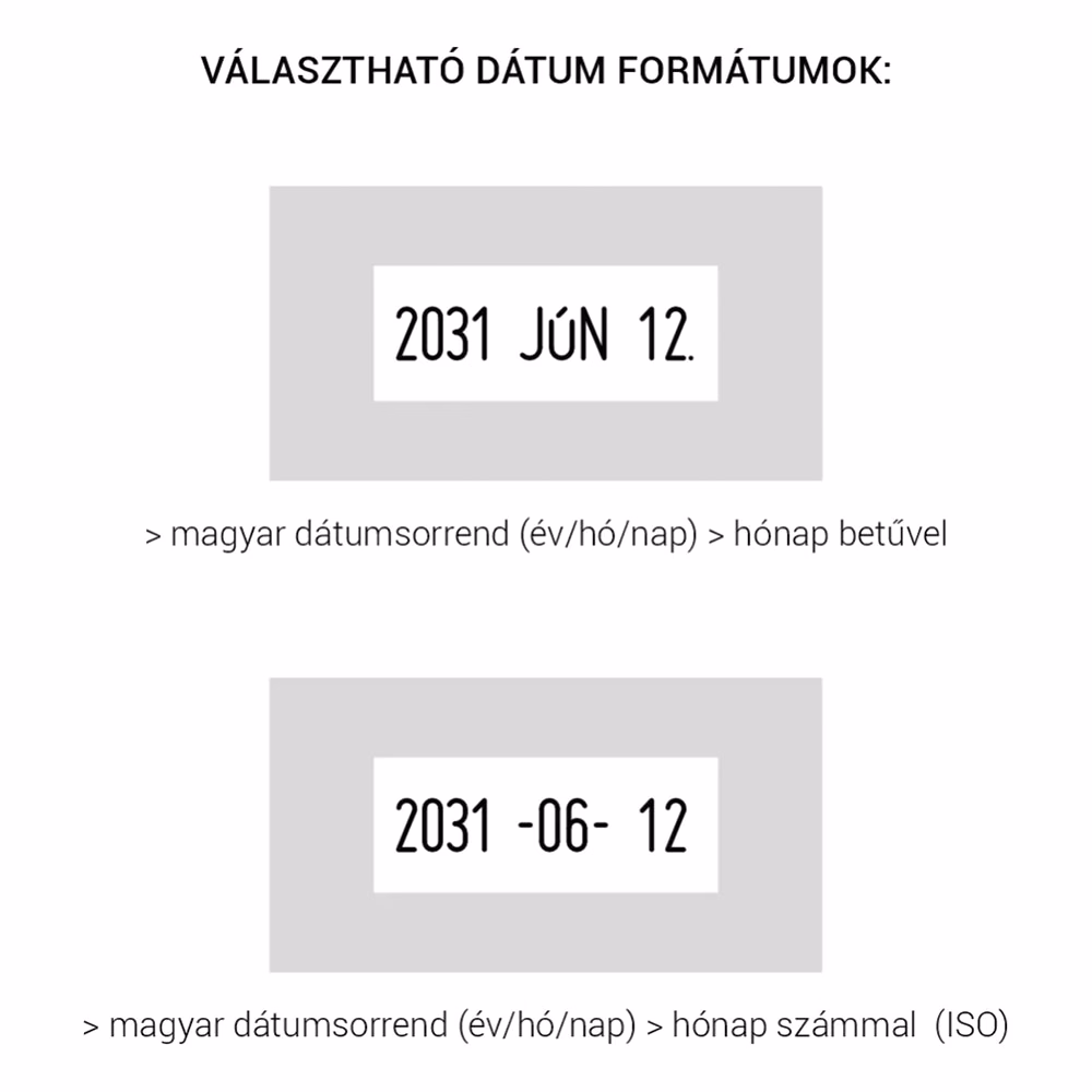 Bélyegző dátum COLOP Printer S260 fekete ház fekete párna