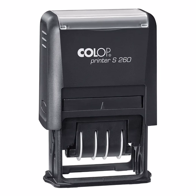 Bélyegző dátum COLOP Printer S260 fekete ház fekete párna