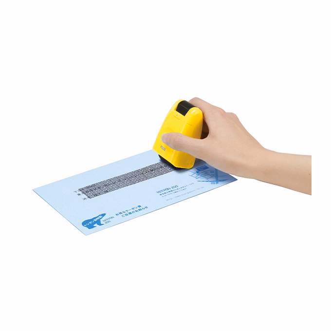 Bélyegző roller PLUS adatvédelmi szöveget titkosító 26 mm x 50 m citromsárga