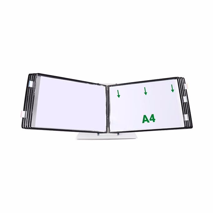 Bemutatótábla DJOIS A/4 fekvő felül nyitott fekete 10 darabos