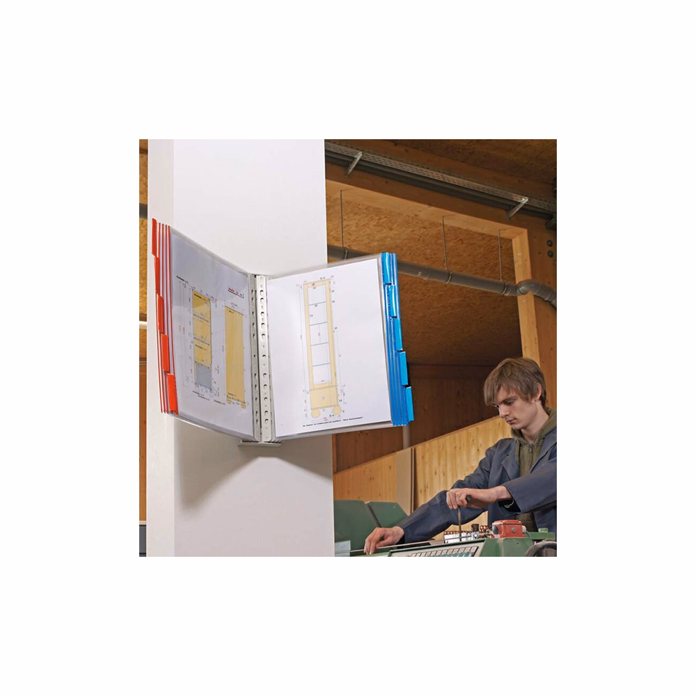 Bemutatótábla tartó DURABLE Function fali 10 db A/4 táblával vegyes színek