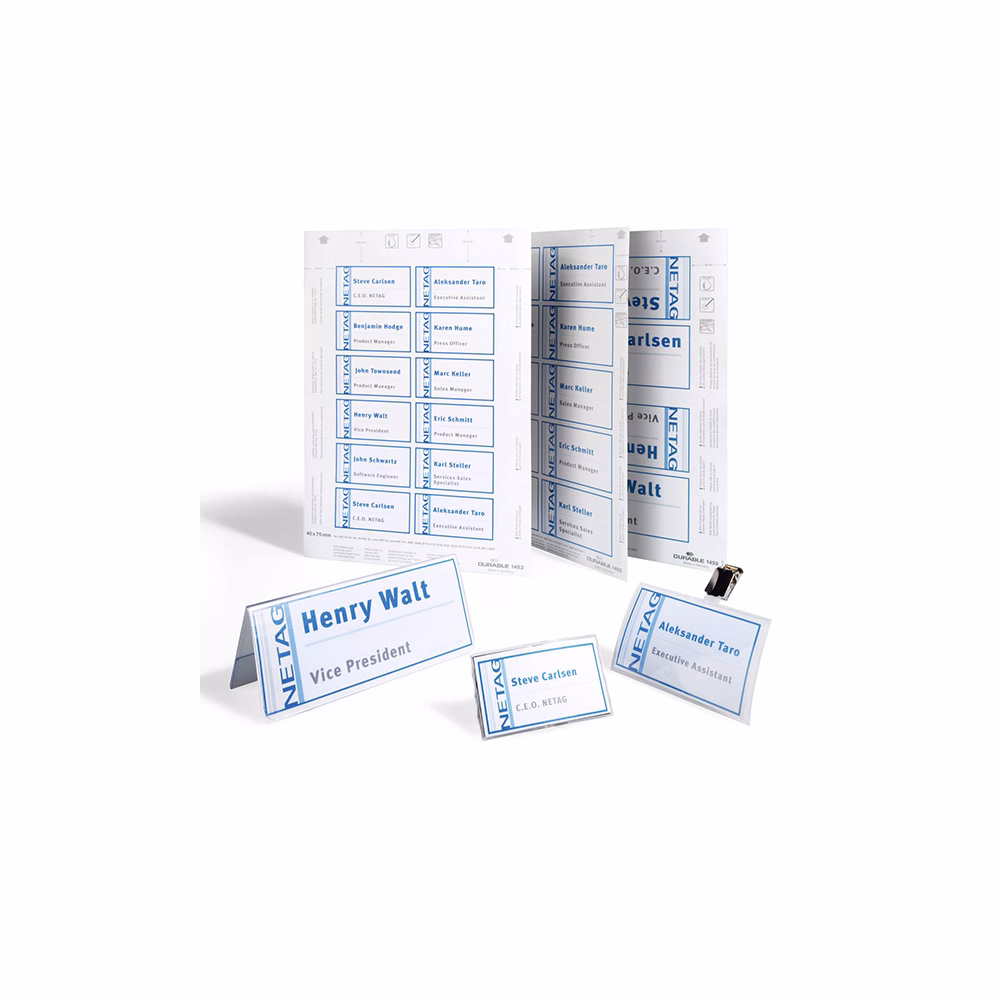 Betétlap névtáblához DURABLE 40x75 mm fehér 240 lapos