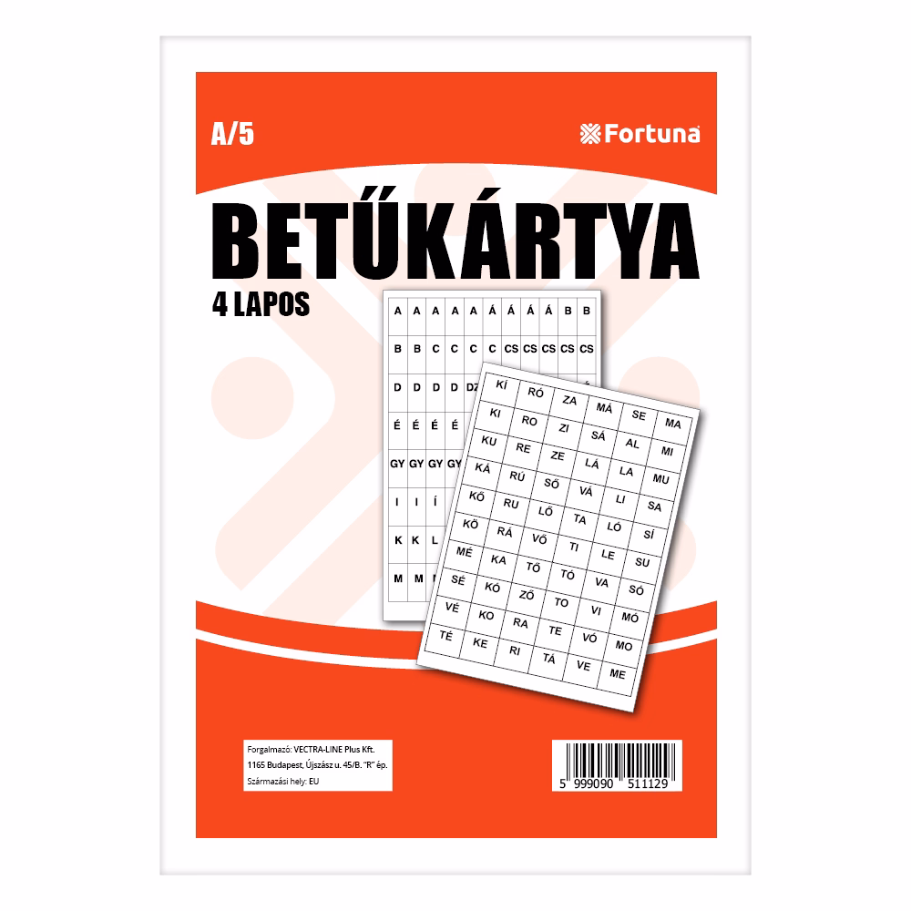Betűkártya FORTUNA 4 lapos