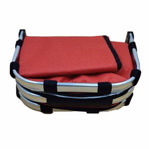 Bevásárlókosár összecsukható fém vázas + textil szövet