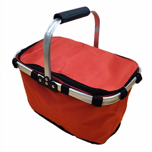 Bevásárlókosár összecsukható fém vázas + textil szövet