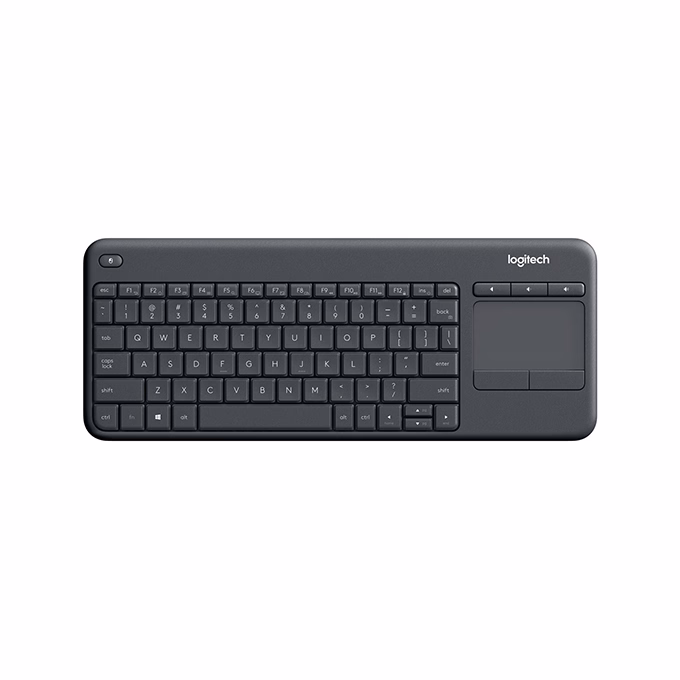 Billentyűzet vezeték nélküli LOGITECH K400 Plus Touchpad fekete