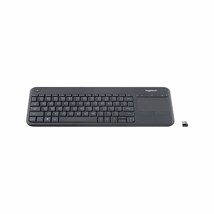 Billentyűzet vezeték nélküli LOGITECH K400 Plus Touchpad fekete