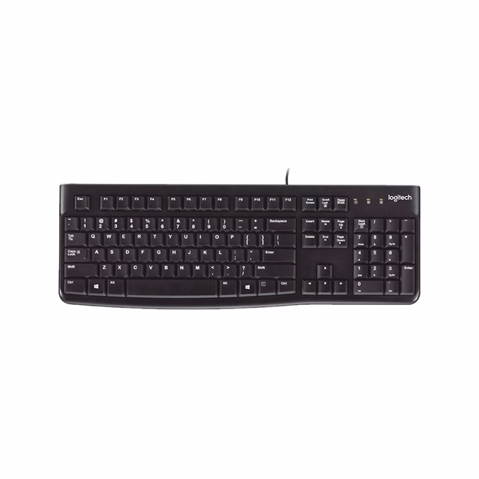 Billentyűzet vezetékes LOGITECH K120 USB fekete