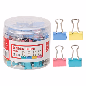 Binder csipesz DELI 15 mm színes 60 darabos