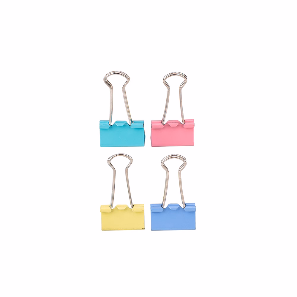 Binder csipesz DELI 25 mm színes 48 darabos