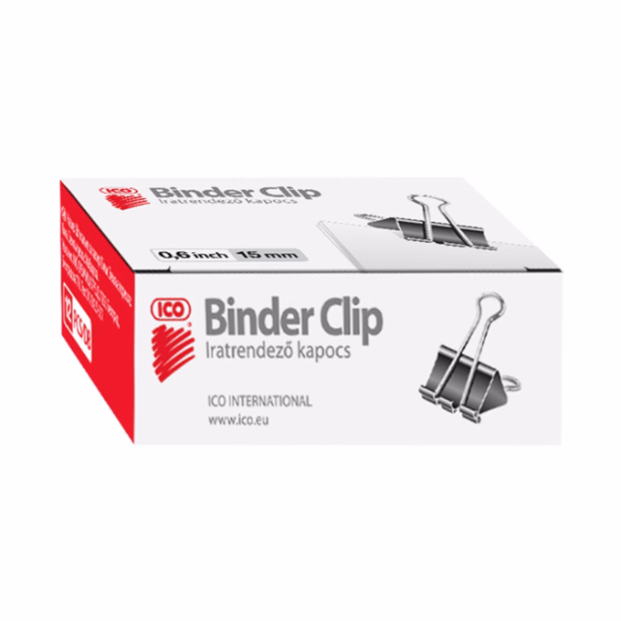 Binder csipesz ICO 15mm 12 darabos