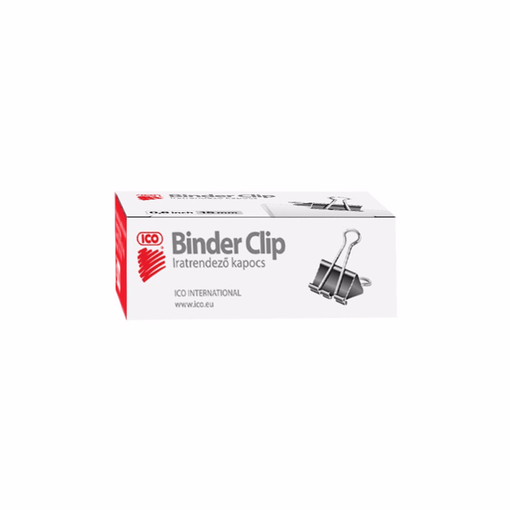 Binder csipesz ICO 15mm 12 darabos