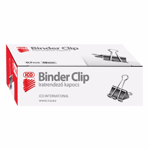 Binder csipesz ICO 19mm 12 darabos