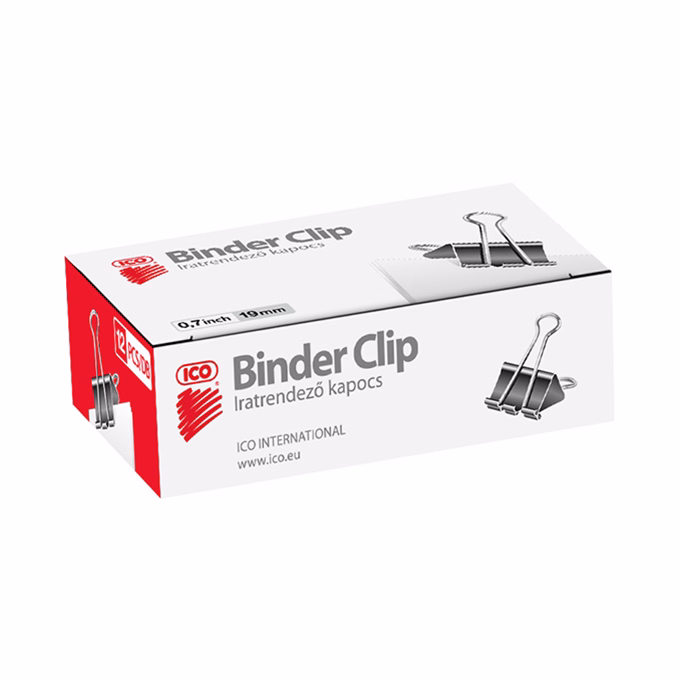 Binder csipesz ICO 19mm 12 darabos