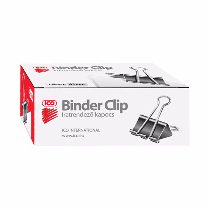 Binder csipesz ICO 41mm 12darabos