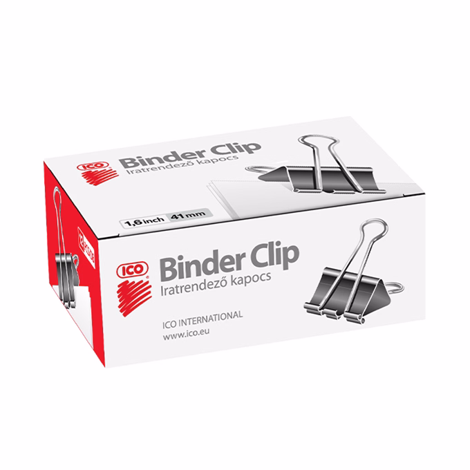 Binder csipesz ICO 41mm 12darabos