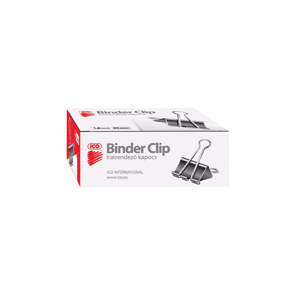 Binder csipesz ICO 41mm 12darabos