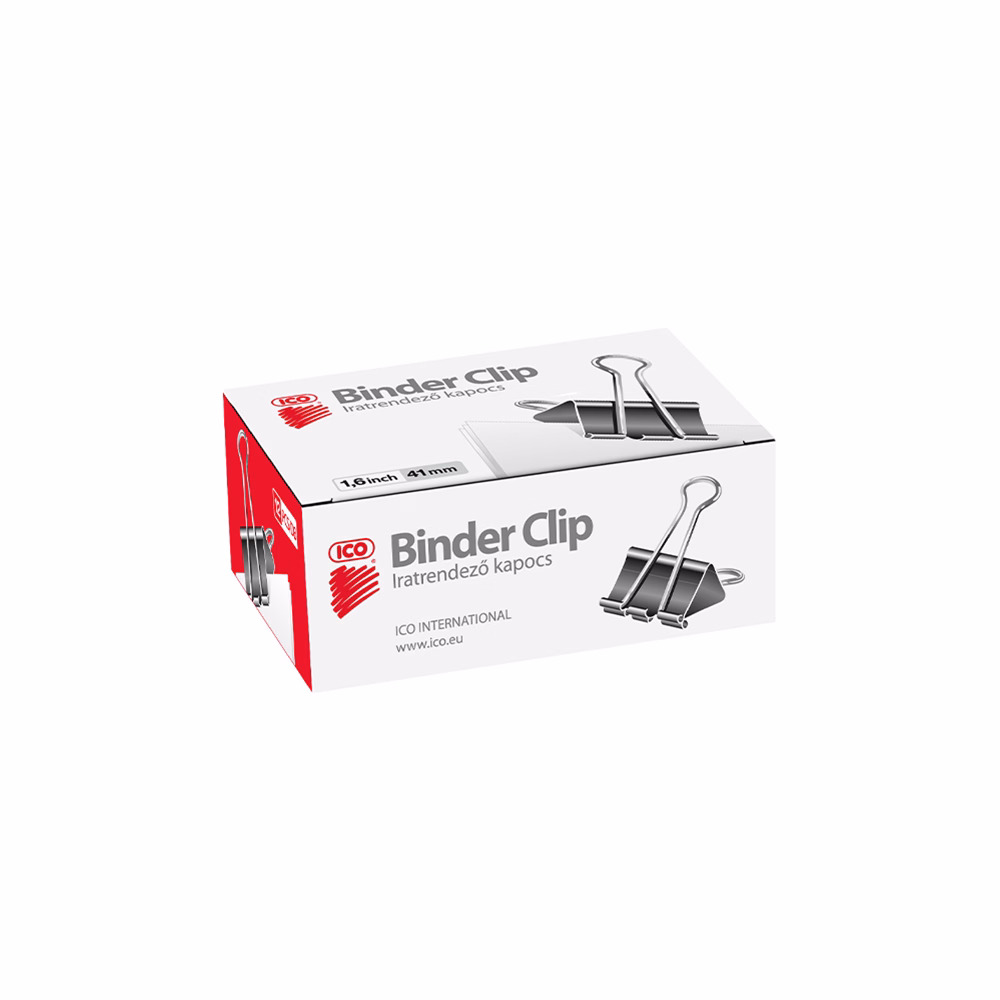 Binder csipesz ICO 41mm 12darabos