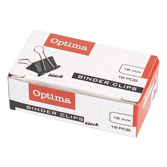 Binder csipesz OPTIMA 15 mm 12 darabos