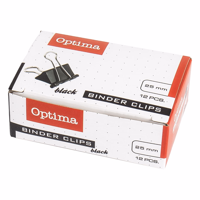 Binder csipesz OPTIMA 25 mm 12 darabos