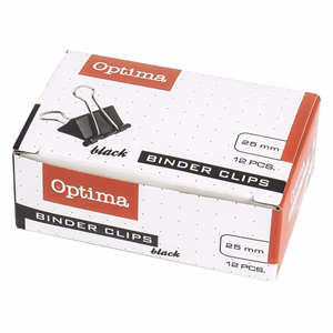 Binder csipesz OPTIMA 25 mm 12 darabos