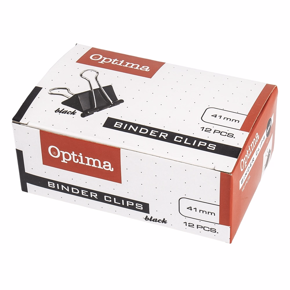 Binder csipesz OPTIMA 41 mm 12 darabos