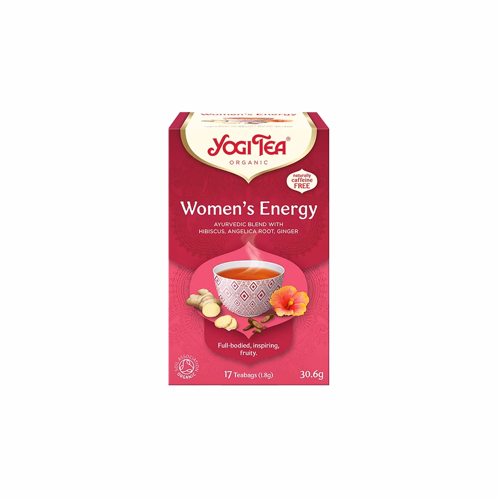 Bio tea YOGI TEA Női energia hibiszusszal, orvosi angyalgyökérrel és gyömbérrel 17 filter/doboz