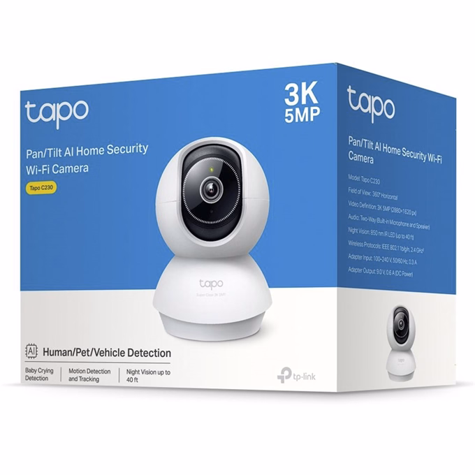 Biztonsági kamera TP-LINK Tapo C230 1620p éjjellátó mikrofon fehér