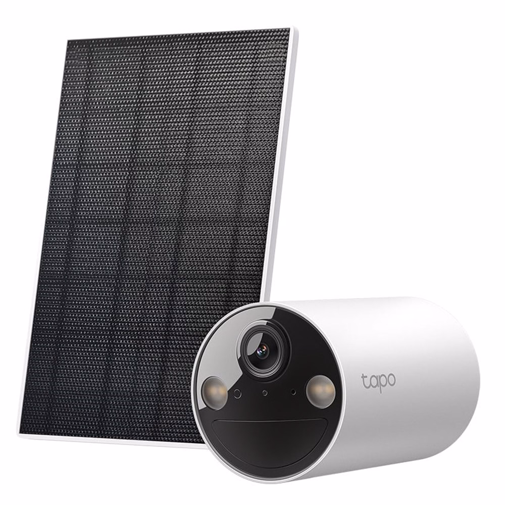 Biztonsági kamera TP-LINK Tapo C410 KIT 1296p kültéri IP65 akkumulátoros napelemes éjjellátó mikrofon fehér