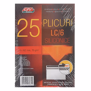 Boríték GPV LC/6 öntapadós bélésnyomott 114x162mm 25 darabos