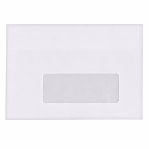 Boríték GPV LC/6 öntapadós bélésnyomott 114x162mm jobb ablakos 35x90mm J28A20 1000 darabos