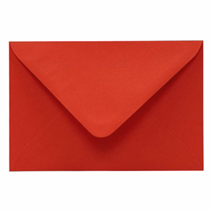 Boríték színes KASKAD LC/6 enyvezett 114x162mm 29 vörös 50 darabos