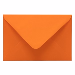 Boríték színes KASKAD LC/6 enyvezett 114x162mm 48 narancs 50 darabos