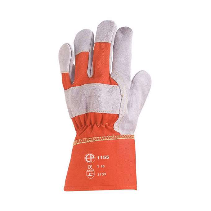 Bőrkesztyű COVERGUARD vászon piros 10-es 2 darab/pár