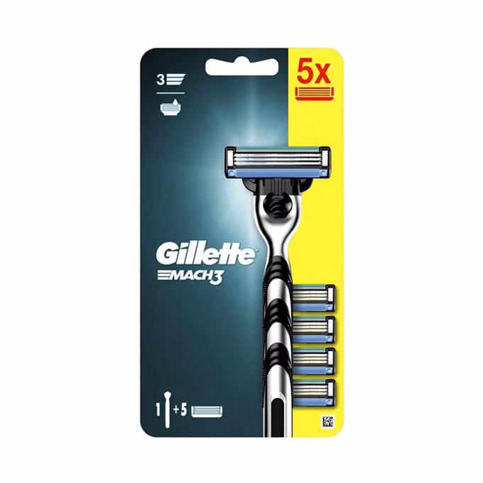Borotva GILLETTE Mach3 Base H + 5 betét